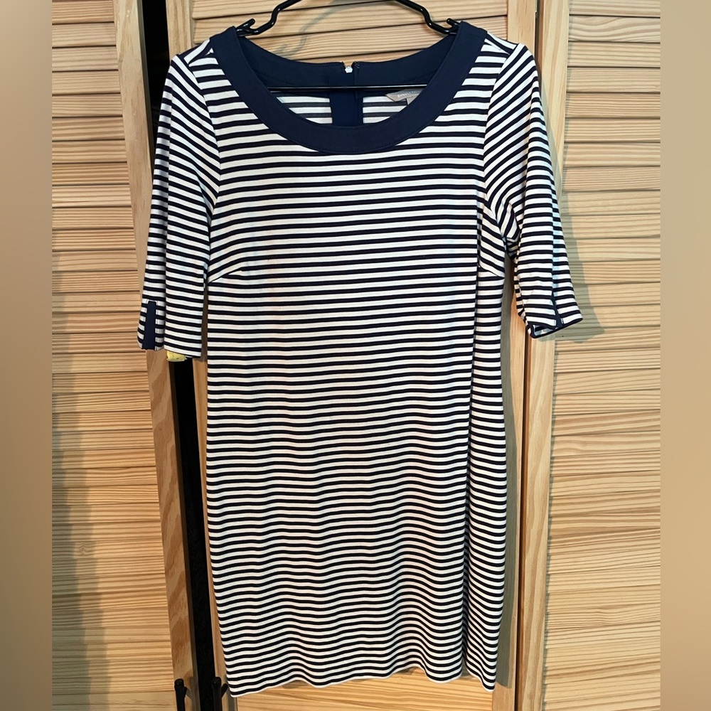 Banana Republic Navy and white Striped Dress